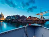 Enkhuizen haven bij nacht bei Nacht at night