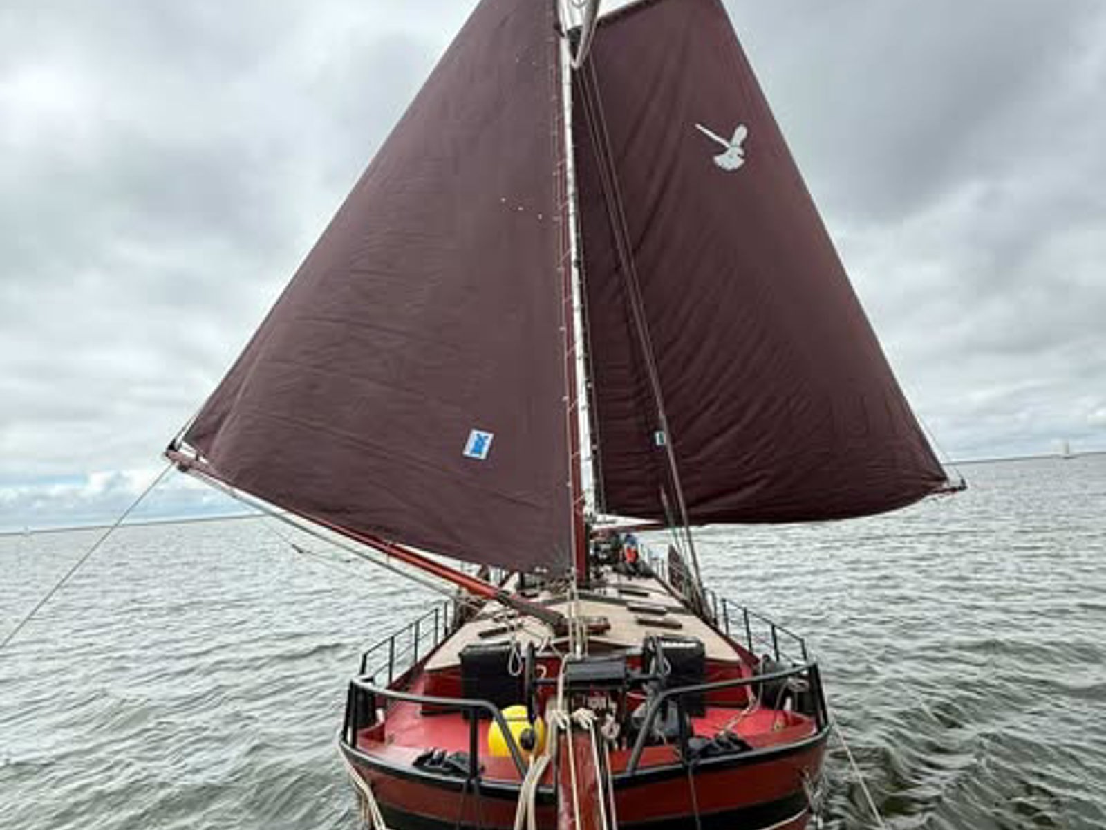 Zwarte Valk voor de wind / downwind